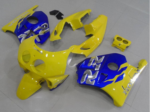 1991-1998 Yellow Blue Honda CBR250RR MC22 Motorbike Fairing Kits UK Factory 1991-1998 Yellow Blue Honda CBR250RR MC22 Motorbike Fairing Kits UK Factory