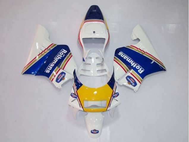1994-1996 Yellow White Blue Honda NSR250 MC28 P4 Replacement Motorcycle Fairings UK Factory 1994-1996 Yellow White Blue Honda NSR250 MC28 P4 Replacement Motorcycle Fairings UK Factory