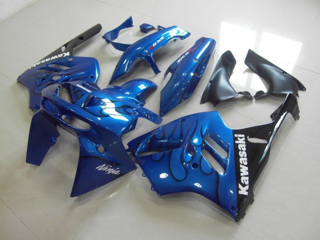 1994-1997 Blue Black Flame Kawasaki ZX9R Motor Bike Fairings UK Factory