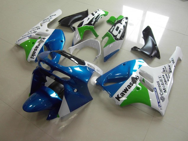 1994-1997 Light Blue White Kawasaki ZX9R Moto Fairings UK Factory 1994-1997 Light Blue White Kawasaki ZX9R Moto Fairings UK Factory