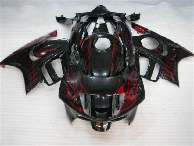 1995-1998 Black Red Flame Honda CBR600 F3 Bike Fairings UK Factory