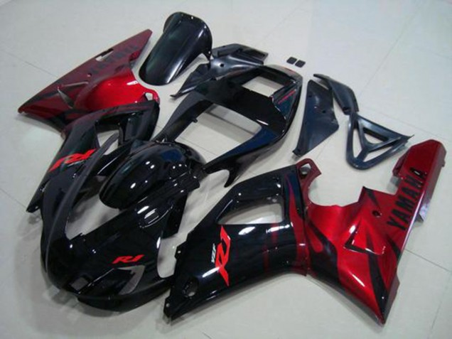1998-1999 Black Red Yamaha YZF R1 Motorcylce Fairings UK Factory 1998-1999 Black Red Yamaha YZF R1 Motorcylce Fairings UK Factory