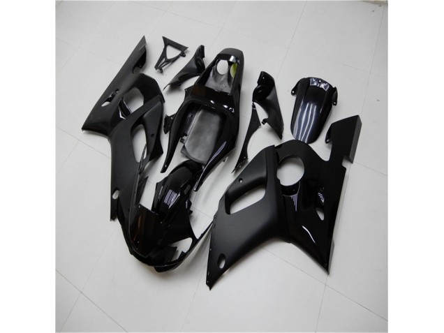 1998-2002 Glossy Matte Black Yamaha YZF R6 Moto Fairings UK Factory