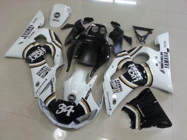 1998-2002 White Black Yamaha YZF R6 Motorcycle Fairing UK Factory