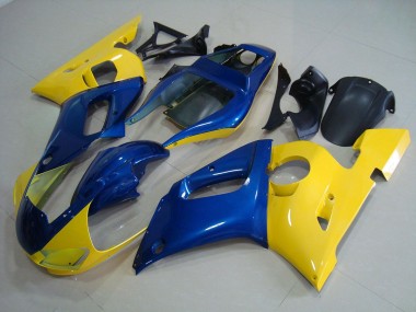 1998-2002 Yellow Blue Yamaha YZF R6 Motorcycle Fairing Kit & Bodywork UK Factory