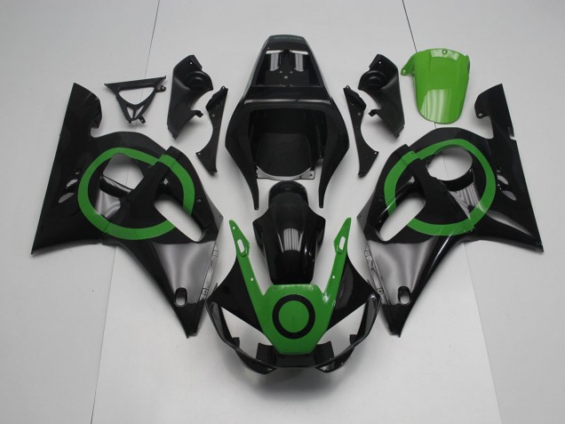 1998-2002 Black Green Circle Yamaha YZF R6 Bike Fairing UK Factory 1998-2002 Black Green Circle Yamaha YZF R6 Bike Fairing UK Factory