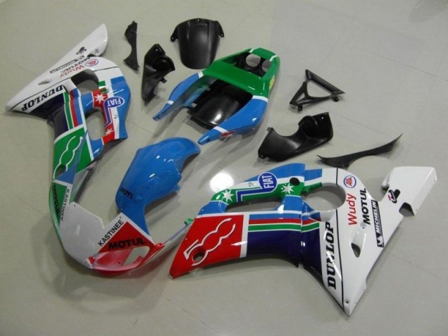 1998-2002 Blue White Green Red Wudy Motul Dunlop Yamaha YZF R6 Bike Fairings UK Factory