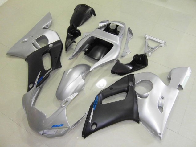 1998-2002 Black Silver Yamaha YZF R6 Motorcycle Fairings Kit UK Factory 1998-2002 Black Silver Yamaha YZF R6 Motorcycle Fairings Kit UK Factory