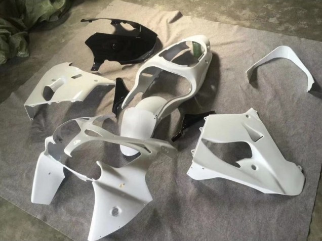 2000-2001 Pure White Glossy Black Kawasaki ZX9R Motorcycle Fairings Kits UK Factory 2000-2001 Pure White Glossy Black Kawasaki ZX9R Motorcycle Fairings Kits UK Factory