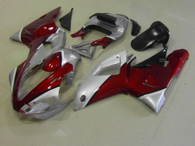 2000-2001 Red and Silver Yamaha YZF R1 Replacement Motorcycle Fairings UK Factory 2000-2001 Red and Silver Yamaha YZF R1 Replacement Motorcycle Fairings UK Factory