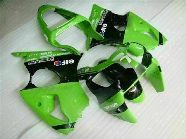 2000-2002 Green Black Kawasaki ZX6R Bike Fairings UK Factory 2000-2002 Green Black Kawasaki ZX6R Bike Fairings UK Factory