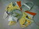 2000-2002 White Yellow Flame Kawasaki ZX6R Bike Fairings UK Factory 2000-2002 White Yellow Flame Kawasaki ZX6R Bike Fairings UK Factory