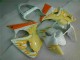 2000-2002 White Yellow Flame Kawasaki ZX6R Bike Fairings UK Factory 2000-2002 White Yellow Flame Kawasaki ZX6R Bike Fairings UK Factory
