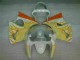 2000-2002 White Yellow Flame Kawasaki ZX6R Bike Fairings UK Factory 2000-2002 White Yellow Flame Kawasaki ZX6R Bike Fairings UK Factory
