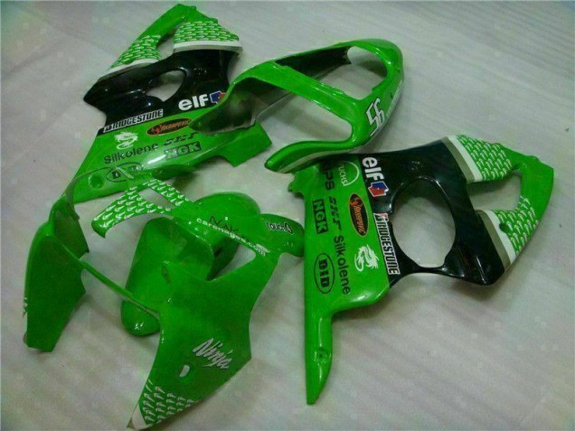 2000-2002 Green Black Kawasaki ZX6R Motor Bike Fairings UK Factory 2000-2002 Green Black Kawasaki ZX6R Motor Bike Fairings UK Factory
