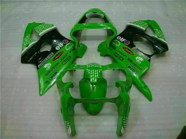 2000-2002 Green Black Kawasaki ZX6R Motor Bike Fairings UK Factory 2000-2002 Green Black Kawasaki ZX6R Motor Bike Fairings UK Factory