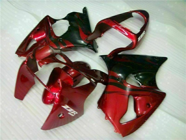 2000-2002 Red Black Kawasaki ZX6R Bike Fairing Kit UK Factory 2000-2002 Red Black Kawasaki ZX6R Bike Fairing Kit UK Factory