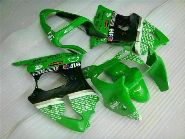 2000-2002 Green Black Kawasaki ZX6R Motorcycle Bodywork UK Factory 2000-2002 Green Black Kawasaki ZX6R Motorcycle Bodywork UK Factory