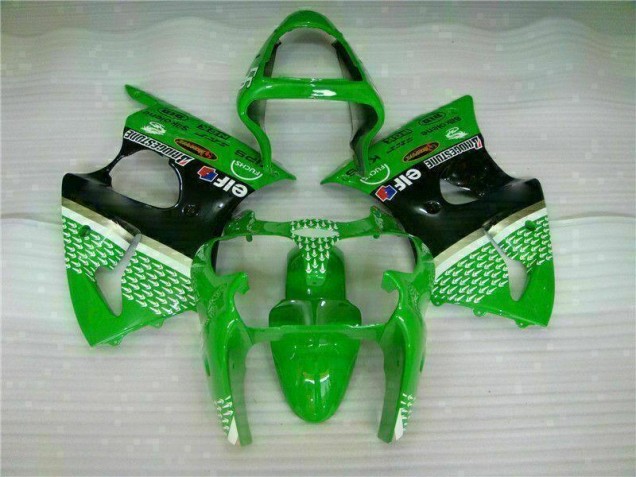 2000-2002 Green Black Kawasaki ZX6R Motorcycle Bodywork UK Factory 2000-2002 Green Black Kawasaki ZX6R Motorcycle Bodywork UK Factory