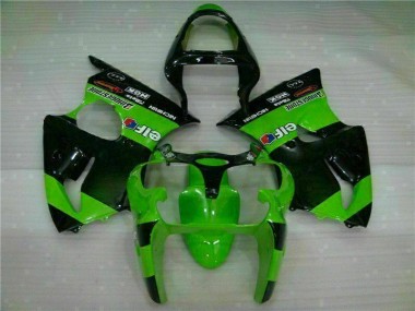 2000-2002 Green Kawasaki ZX6R Motorbike Fairing Kits UK Factory