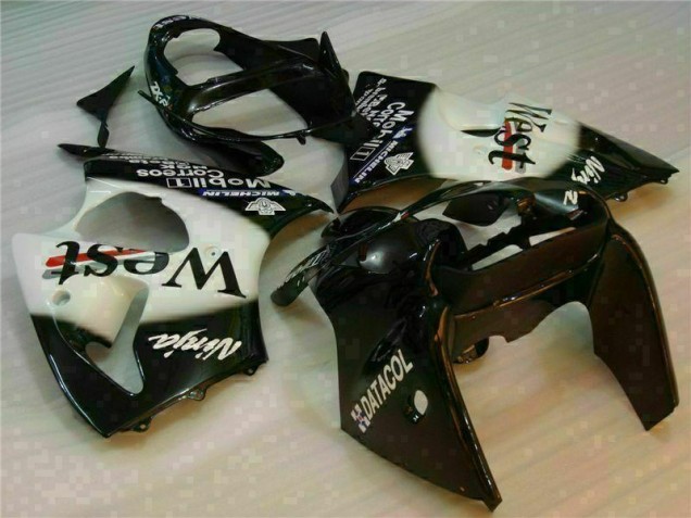 2000-2002 Black West Ninja Kawasaki ZX6R Motorcycle Fairings Kits UK Factory 2000-2002 Black West Ninja Kawasaki ZX6R Motorcycle Fairings Kits UK Factory