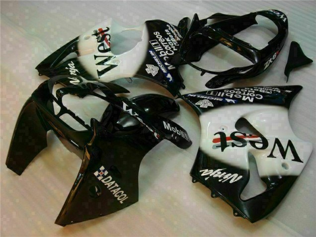 2000-2002 Black West Ninja Kawasaki ZX6R Motorcycle Fairings Kits UK Factory 2000-2002 Black West Ninja Kawasaki ZX6R Motorcycle Fairings Kits UK Factory