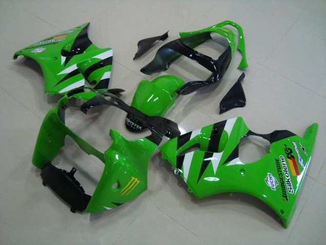 2000-2002 Green Black Kawasaki ZX6R Motor Fairings UK Factory 2000-2002 Green Black Kawasaki ZX6R Motor Fairings UK Factory