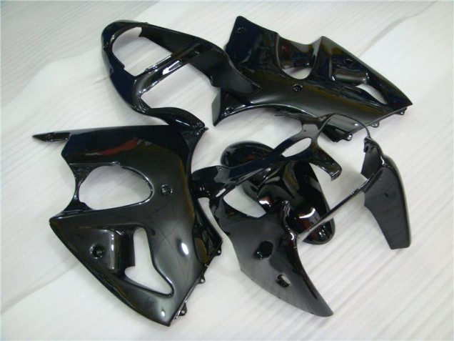 2000-2002 Glossy Black Kawasaki ZX6R Motorbike Fairing Kits UK Factory 2000-2002 Glossy Black Kawasaki ZX6R Motorbike Fairing Kits UK Factory