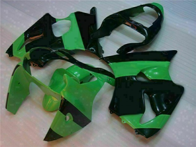 2000-2002 Green Black Kawasaki ZX6R Motorcycle Fairings UK Factory 2000-2002 Green Black Kawasaki ZX6R Motorcycle Fairings UK Factory