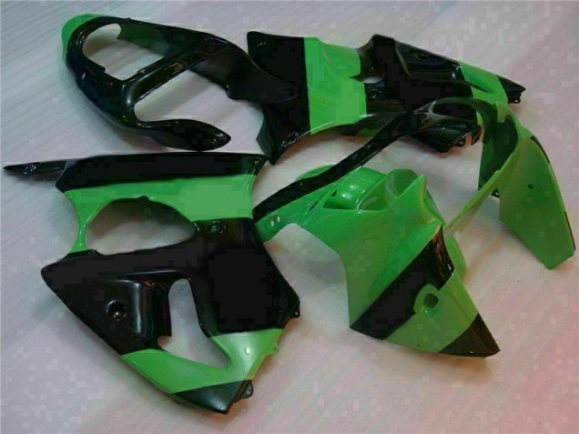 2000-2002 Green Black Kawasaki ZX6R Motorcycle Fairings UK Factory 2000-2002 Green Black Kawasaki ZX6R Motorcycle Fairings UK Factory