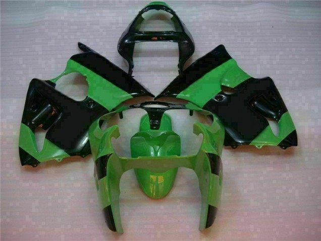 2000-2002 Green Black Kawasaki ZX6R Motorcycle Fairings UK Factory 2000-2002 Green Black Kawasaki ZX6R Motorcycle Fairings UK Factory