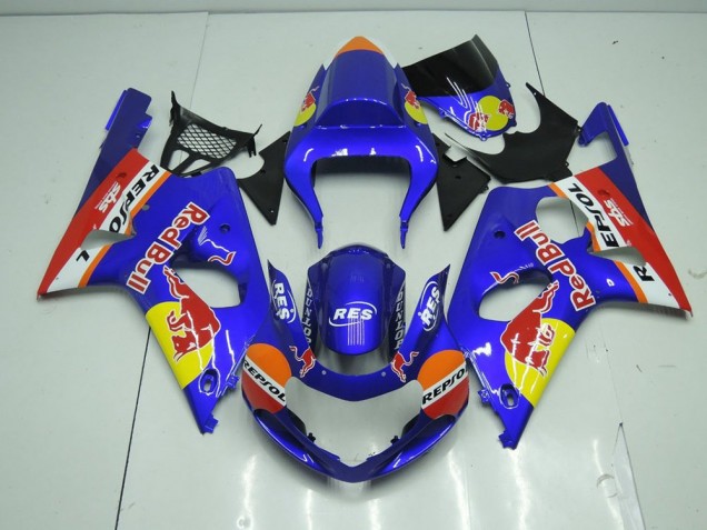 2000-2002 Blue Red Bull Suzuki GSXR 1000 Motorbike Fairing Kits UK Factory