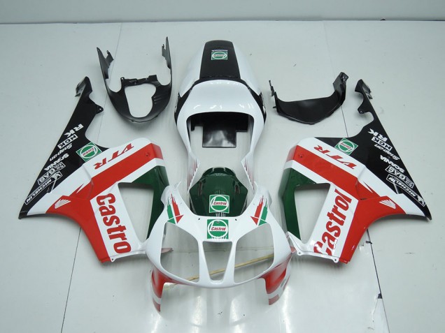 2000-2006 White Black Red Castro Honda VTR1000 Bike Fairings UK Factory