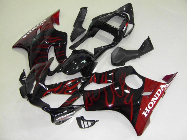 2001-2003 Red Flame Honda CBR600 F4i Motorcycle Replacement Fairings UK Factory