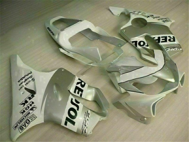 2001-2003 White Silver Honda CBR600 F4i Motorbike Fairing Kits UK Factory