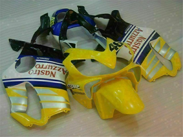 2001-2003 Yellow Silver Nastro Azzurro Honda CBR600 F4i Motorcylce Fairings UK Factory
