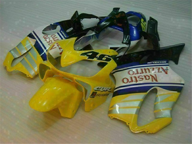 2001-2003 Yellow Silver Nastro Azzurro Honda CBR600 F4i Motorcylce Fairings UK Factory