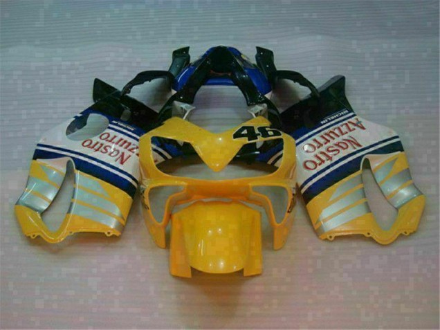 2001-2003 Yellow Silver Nastro Azzurro Honda CBR600 F4i Motorcylce Fairings UK Factory