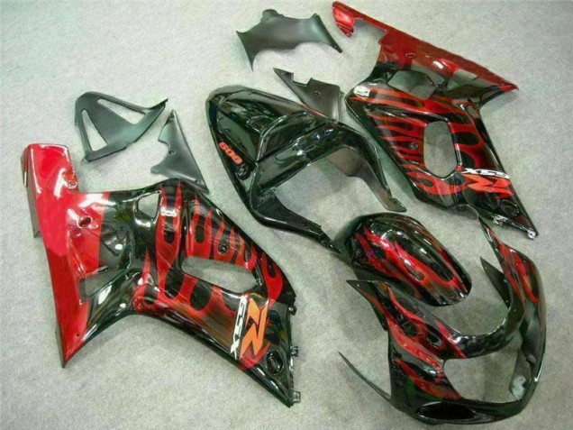 2001-2003 Red Black Suzuki GSXR 600/750 Motorcycle Fairing Kit UK Factory