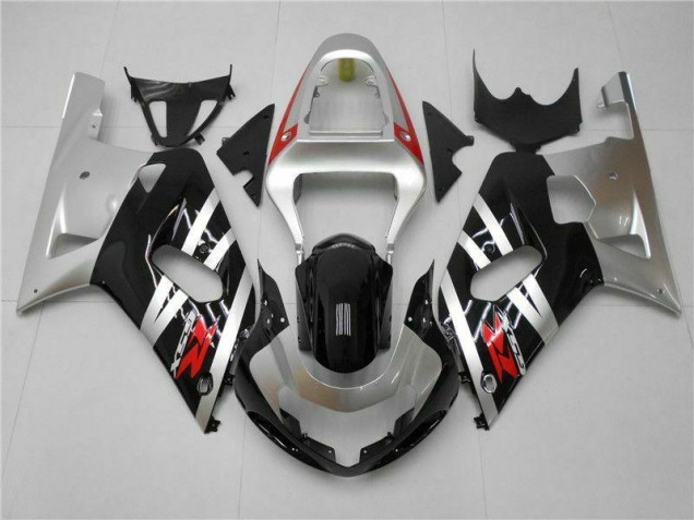 2001-2003 Silver Suzuki GSXR 600/750 Motorcycle Fairings Kits UK Factory 2001-2003 Silver Suzuki GSXR 600/750 Motorcycle Fairings Kits UK Factory
