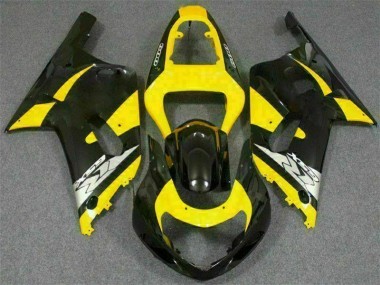 2001-2003 Yellow Black Suzuki GSXR 600/750 Motorcycle Replacement Fairings UK Factory