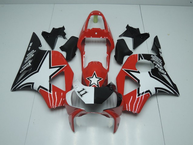 2002-2003 Black Red Star Honda CBR900RR 954 Motorcycle Fairings Kits UK Factory