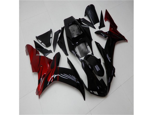 2002-2003 Black Red Yamaha YZF R1 Motorcycle Fairing UK Factory 2002-2003 Black Red Yamaha YZF R1 Motorcycle Fairing UK Factory