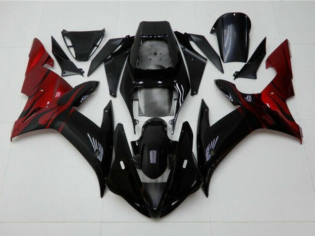2002-2003 Black Red Yamaha YZF R1 Motorcycle Fairing UK Factory 2002-2003 Black Red Yamaha YZF R1 Motorcycle Fairing UK Factory