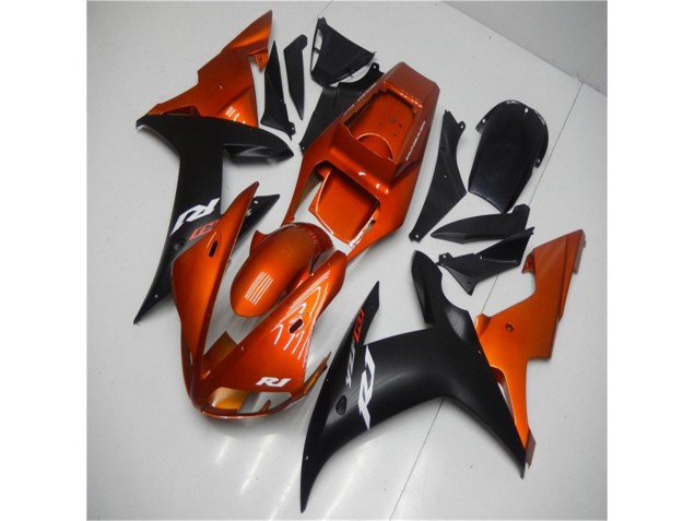 2002-2003 Orange Black Yamaha YZF R1 Bike Fairings UK Factory