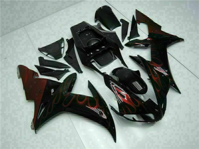 2002-2003 Black Yamaha YZF R1 Motorcyle Fairings UK Factory