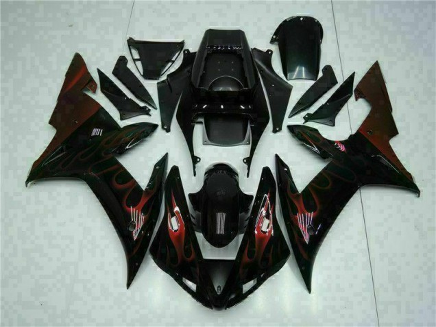 2002-2003 Black Yamaha YZF R1 Motorcyle Fairings UK Factory