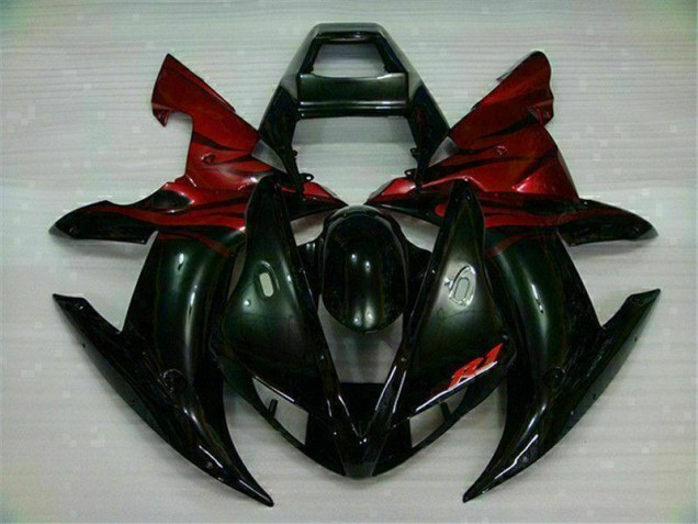 2002-2003 Black Red Yamaha YZF R1 Bike Fairing UK Factory
