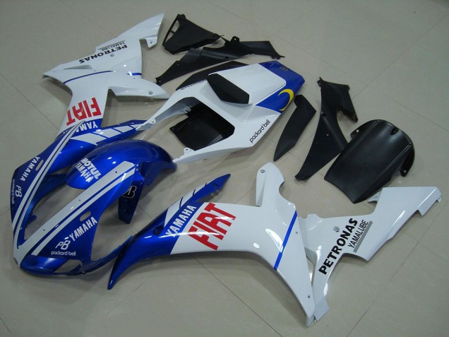 2002-2003 Blue White Yamaha YZF R1 Motorcycle Fairings Kit UK Factory 2002-2003 Blue White Yamaha YZF R1 Motorcycle Fairings Kit UK Factory