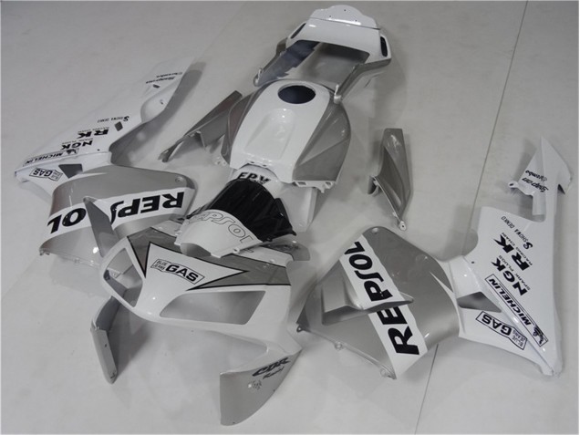 2003-2004 Silve White Black Repsol Honda CBR600RR Bike Fairings UK Factory 2003-2004 Silve White Black Repsol Honda CBR600RR Bike Fairings UK Factory